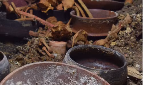 Trước khi phát hiện ngôi mộ hoàng gia này, các nghiên cứu đã phát hiện 6 mộ hoàng gia và các hầm mộ hiến tế từ thế kỷ thứ 5, 6 và 7 sau Công nguyên tại El Peru-Waka.