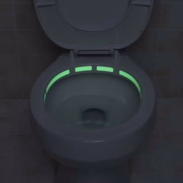 Đi vệ sinh dễ dàng trong đêm mà khỏi cần bật điện.