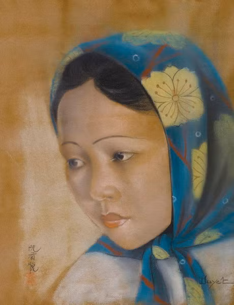 Bức tranh "Cô gái trẻ Nam Kỳ" của Nguyễn Hữu Duyệt vẽ vào khoảng năm 1935.