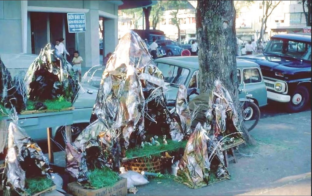 Quầy bán hang đá.