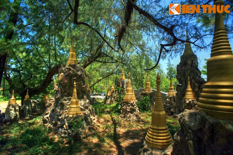 Khu vườn tháp của chùa Thiền Lâm.