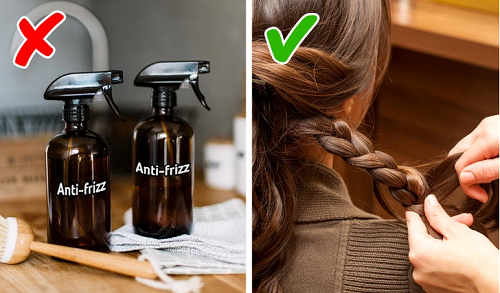 Giảm tình trạng xù tóc. Mất nước khiến tóc trở nên khô cứng, xù lên thiếu thẩm mỹ. Những sản phẩm vuốt tóc vào nếp có thể giải quyết tình huống nhanh chóng song hóa chất có thể gây hại tóc, khiến da dị ứng, nổi mụn. Thay vì thực hiện các bước xử lý cồng kềnh, phụ nữ Ấn tết tóc khi ngủ để ngăn ngừa tóc mất nước, xù bông.