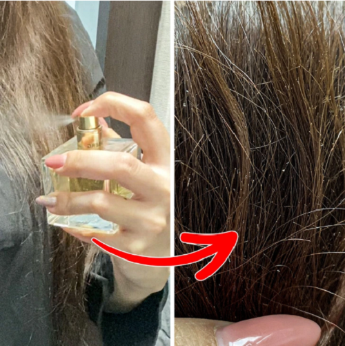 Xịt nước hoa lên tóc. Chúng ta quá quen với những thước phim quảng cáo xịt nước hoa lên khắp người, bao gồm cả tóc. Cách làm này giúp lưu hương khắp cơ thể song lại rất hại tóc. Cụ thể, chất ethanol phản ứng rất mạnh với tóc, dễ gây tổn thương cấu trúc tóc, tăng nguy cơ chẻ ngọn, da đầu khô và nhiều gàu.