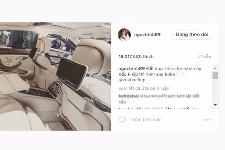 Không ít ý kiến đặt nghi vấn chân dài gốc Trà Vinh không mua mà chỉ đang quảng bá cho dòng xe. Ảnh: FBNV