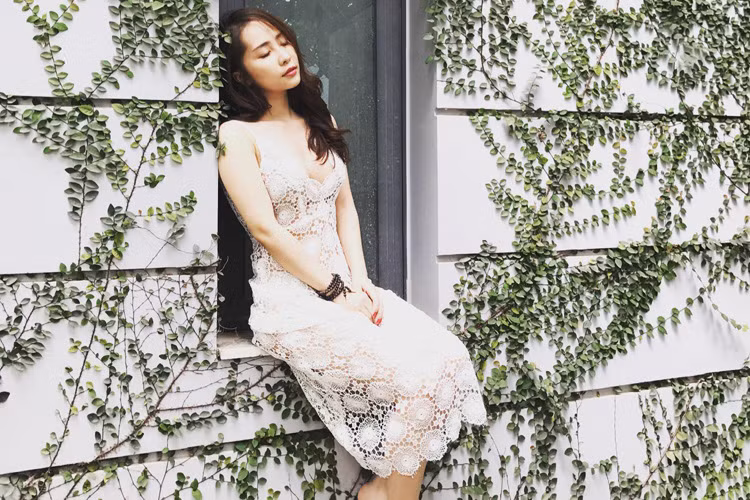 Người đẹp gốc Hà thành đang tận hưởng cuộc sống bình yên và hạnh phúc sau 3 năm kết hôn. Ảnh: FBNV