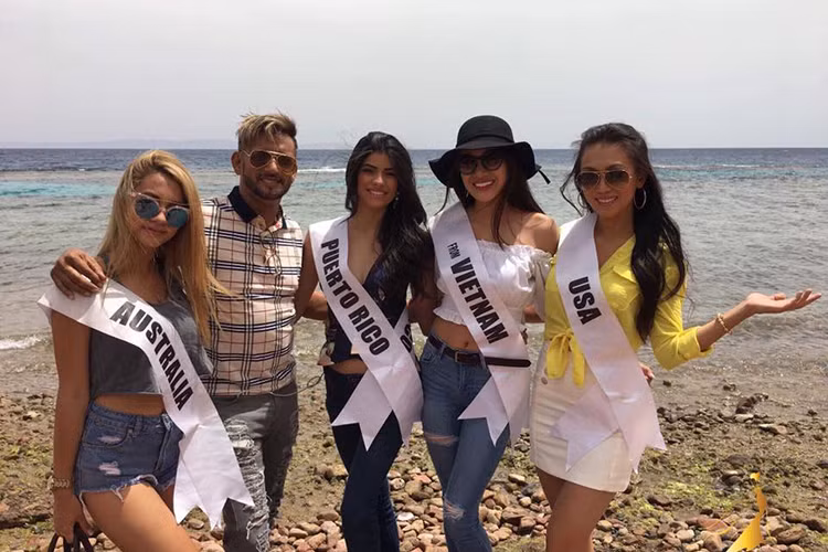 Hình ảnh Nguyễn Thị Thành ở Ai Cập tham gia cuộc thi nhan sắc quốc tế thường xuyên lọt vào ống kính của truyền thông nước ngoài.