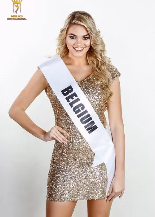 Người đẹp Fenne Verrecas của Bỉ từng về nhất phần thi trình diễn trang phục áo tắm. Trước Hoa hậu Môi trường Quốc tế 2017, cô từng tham gia cuộc thi Hoa hậu Trái đất 2016. Ảnh: BTC