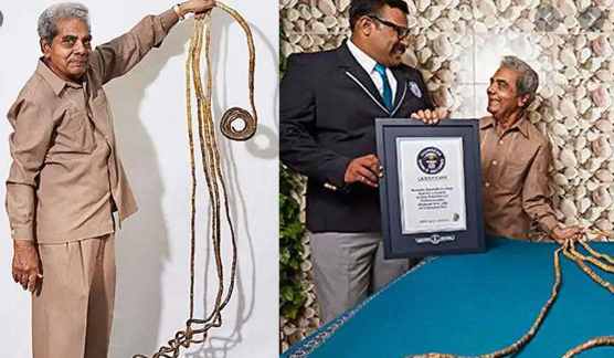 Năm 2014, ông Shridhar Chillal đến từ Ấn Độ là người đã lập nên kỷ lục sở hữu bộ móng dài nhất trên một bàn tay.