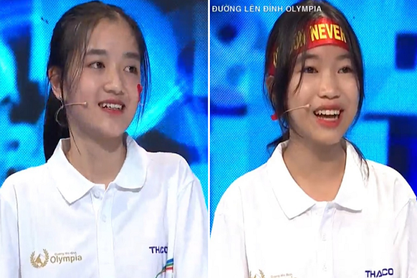 Hai nu sinh duoc khen ngoi ngoai hinh o cuoc thi tuan Olympia