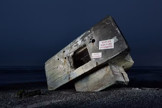  Một khoang của boongke Đức.