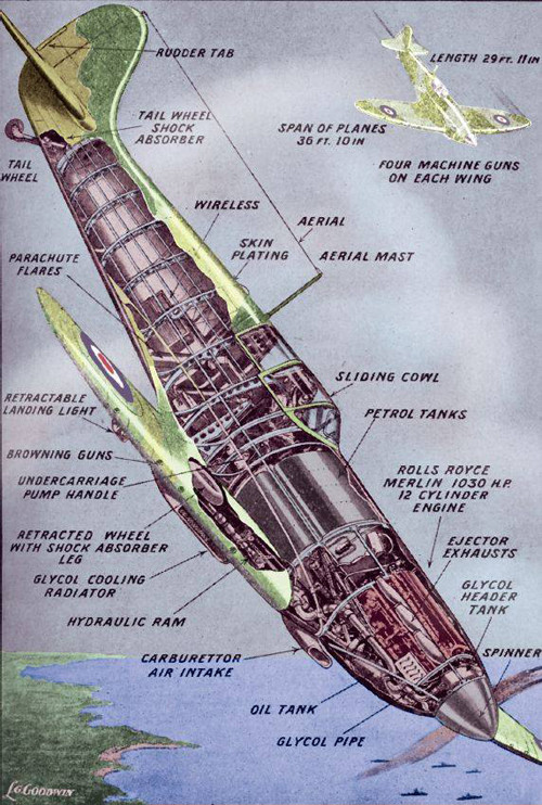 Trong giai đoạn phát triển đầu tiên, động cơ của Spitfire không được phun nhiên liệu trực tiếp nên nó không thể chúc đầu máy bay để bổ nhào lâu. Điều đó dẫn đến một sơ hở cho quân Đức khai thác. Các máy bay tiêm kích Đức chỉ cần bổ nhào hết ga là thoát được Spitfire.