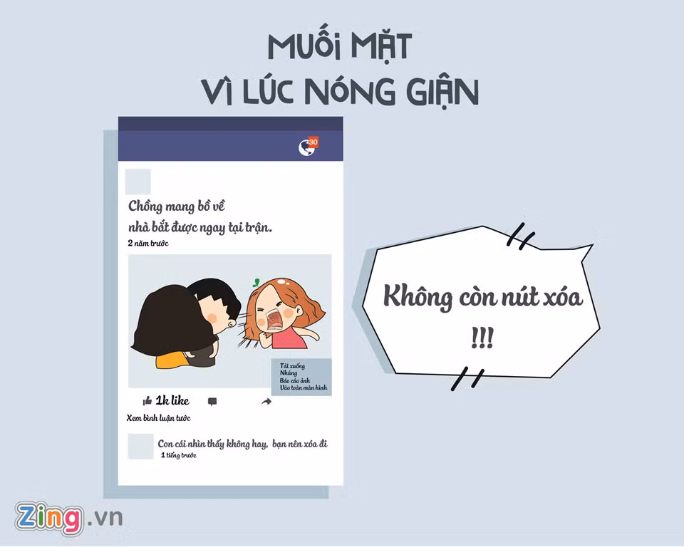 "Giận quá mất khôn" là điều ai cũng từng không dưới một lần tự rút ra kinh nghiệm cho bản thân. Bạn sẽ chẳng mong muốn con mình sau này thấy mặt mẹ đi đánh ghen khi lướt mạng xã hội đâu đúng không?