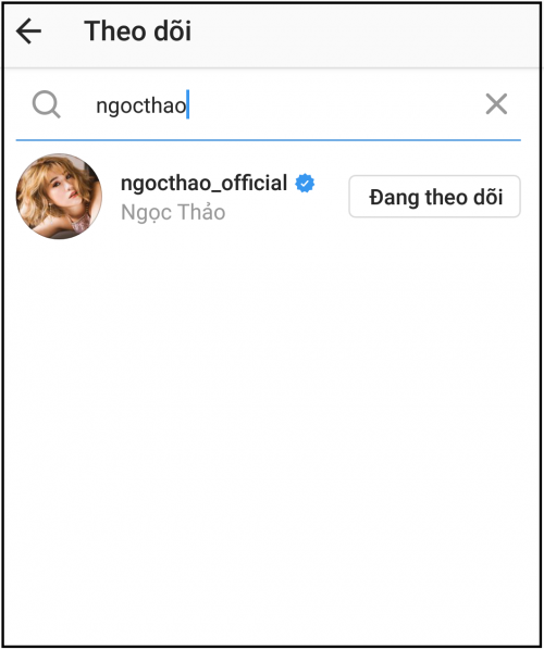 Andree vẫn follow bạn gái.