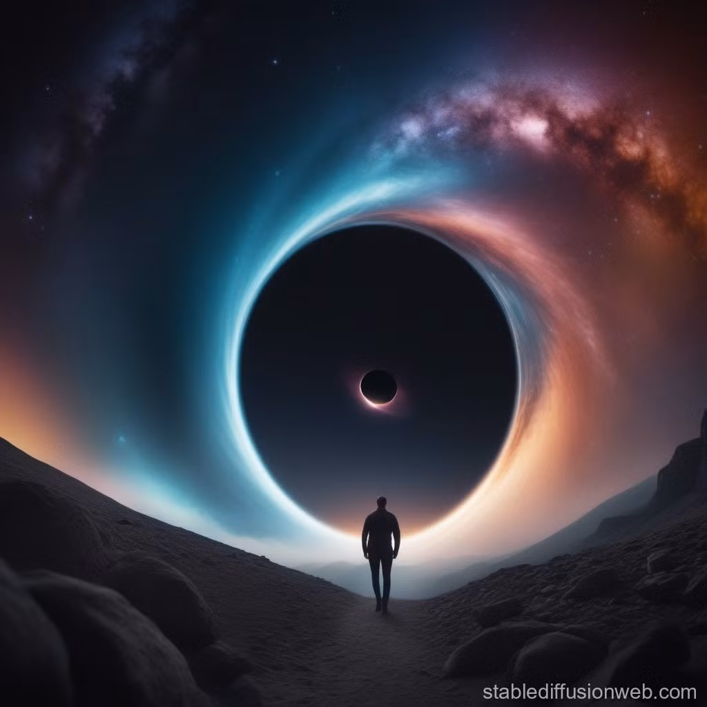 Theo nhà thiên văn vật lý Jeremy Schnittman tại Trung tâm Không gian Goddard của NASA, quá trình này không chỉ là lý thuyết mà còn có thể được mô phỏng để hiểu rõ hơn về sự khắc nghiệt và kỳ diệu của vũ trụ. Ông đã tạo ra các video mô phỏng để giải thích chi tiết về hiện tượng này, giúp đưa những lý thuyết toán học trừu tượng của thuyết tương đối trở nên sống động và gần gũi hơn với thực tế vũ trụ. (Ảnh:Stable Diffusion Online) 