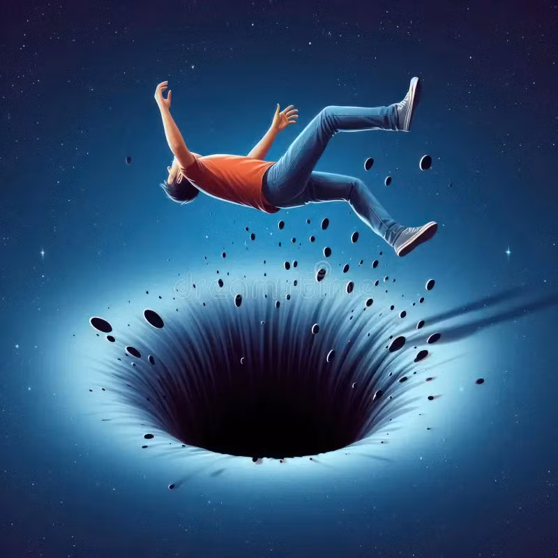 Khi một người tiến gần đến hố đen, lực hấp dẫn của nó sẽ ngày càng mạnh hơn. Lực này mạnh đến mức ngay cả ánh sáng cũng không thể thoát ra khỏi chân trời sự kiện, là ranh giới bao quanh hố đen. Đây không phải là một bề mặt vật lý, mà là một ranh giới vô hình nơi tất cả vật chất và ánh sáng đều bị hút vào.(Ảnh:Dreamstime)