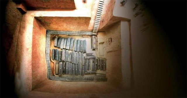 Ngôi mộ cổ này được xây dựng từ khoảng 2.500 năm trước và chứa nhiều cổ vật quý giá. (Ảnh: Sohu)