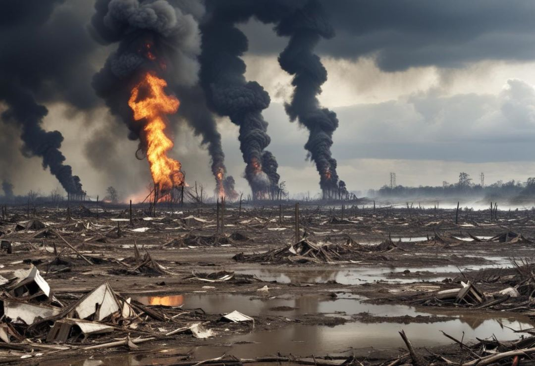 Môi trường trái đất cũng bị tổn hại nghiêm trọng do công nghiệp hóa và gia tăng dân số, gây ra biến đổi khí hậu, cạn kiệt tài nguyên và mất đa dạng sinh học. (Ảnh: arabiaweather)