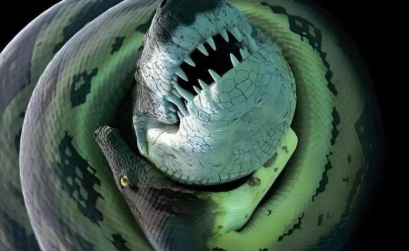 Trong thế giới đại dương cổ đại, một loài sinh vật khổng lồ từng thống trị các đại dương, mang tên rắn cốc Kolosegu. Loài rắn biển này không chỉ gây ấn tượng bởi kích thước khổng lồ mà còn bởi những đặc điểm thể chất và khả năng săn mồi đầy uy lực. (Ảnh: DNVN)