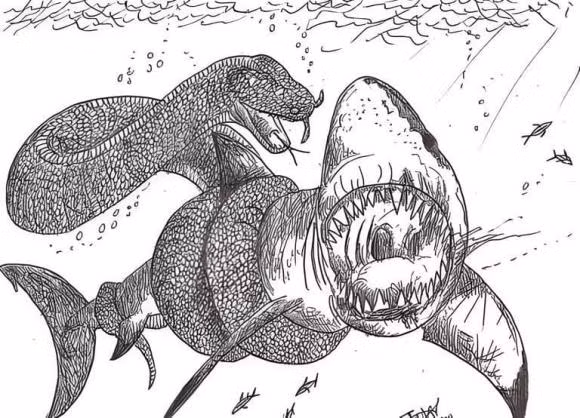 Rắn cốc Kolosegu là một sinh vật tiền sử sống vào khoảng thời gian từ Thế Paleocen đến Thế Oligocene, tức cách đây hàng triệu năm. (Ảnh: DNVN)