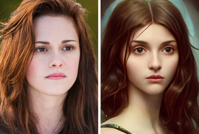 3. Bella Swan trong loạt sách của Stephenie Meyer: Bella Swan, cô gái trẻ từ Arizona chuyển đến thị trấn Forks, Washington, là nhân vật chính trong loạt sách "Chạng vạng" của Stephenie Meyer. Nhân vật nữ chính có mái tóc dài màu nâu, khuôn mặt hình trái tim, đôi mắt mở to, chiếc mũi mỏng và đôi môi đầy đặn.(Ảnh: Trí thức trẻ)
