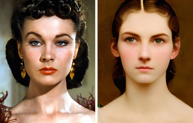 1. Scarlett O'Hara trong "Cuốn theo chiều gió" của Margaret Mitchell: Scarlett O'Hara là một nhân vật đầy sức mạnh và nghị lực, là biểu tượng của sự kiên cường và bền bỉ trong tác phẩm "Cuốn theo chiều gió". Hình ảnh AI tái dựng lên Scarlett O'Hara đúng với mô tả trong sách. (Ảnh: Trí thức trẻ)