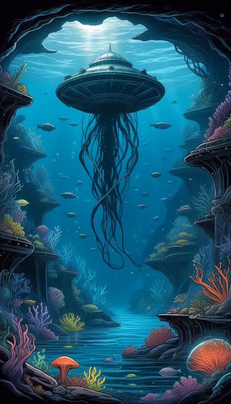 Quan điểm của Anna Whitty, dù đúng hay sai, đã đóng góp vào cuộc tranh luận về sự sống trong vũ trụ và trên Trái Đất. Với sự tiến bộ của khoa học và công nghệ, con người có thể sớm giải đáp được những bí ẩn của đại dương và thậm chí cả trung tâm Trái Đất. (Ảnh: Stable Diffusion Online)