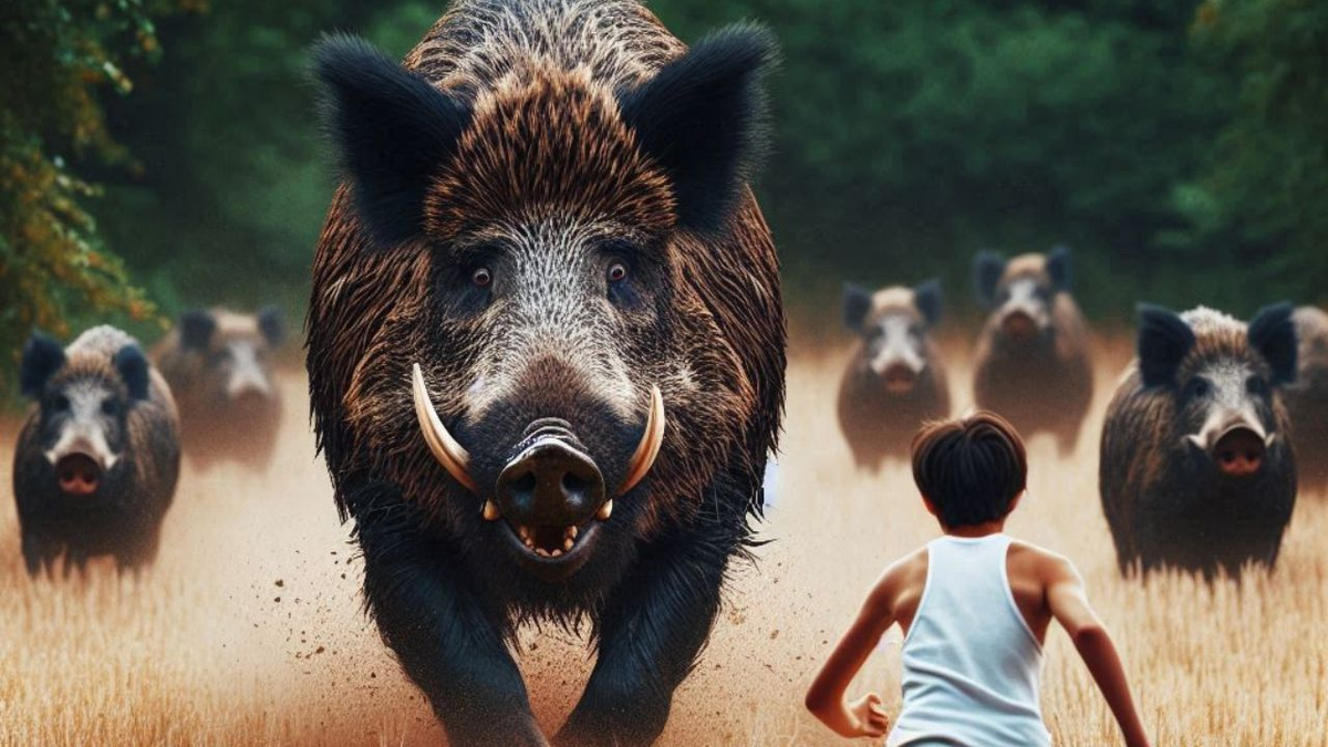 Chúng thường tấn công bằng cách húc trực diện và chĩa hai răng nanh của nó vào nạn nhân, với hầu hết các chấn thương xảy ra trên vùng đùi. (Ảnh: AttackHumans)