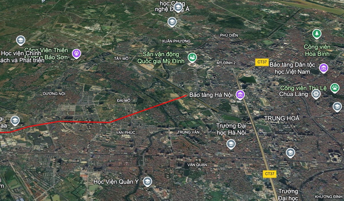 Dự án đường Lê Quang Đạo kéo dài dài 2,6km, tổng mức đầu tư gần 750 tỷ đồng.