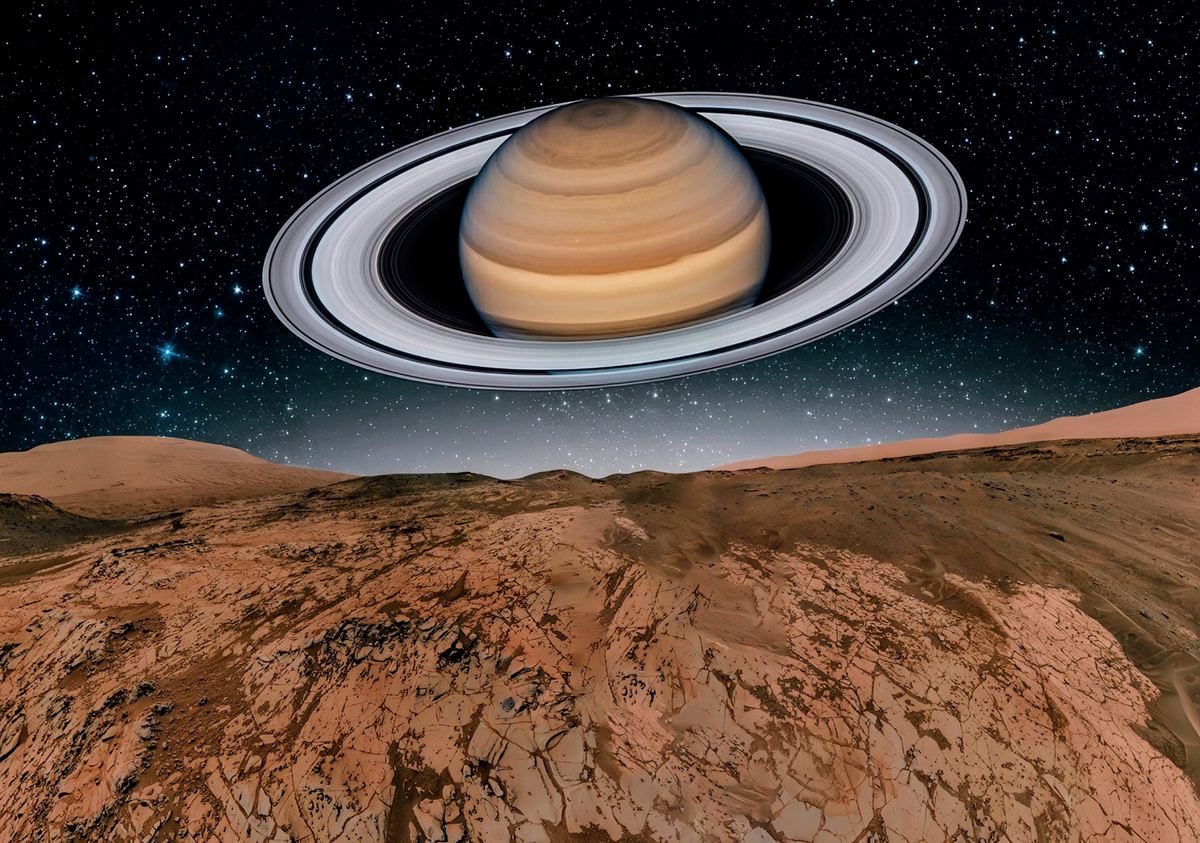 Sự hiện diện của các hố va chạm nông trên Titan đã gợi ý cho các nhà khoa học về lớp băng giàu methane. Các mô hình va chạm cho thấy lớp vỏ băng methane clathrat, hay "methane hydrate", giúp bảo vệ và cách nhiệt cho đại dương ngầm. Đây là một hợp chất rắn trong đó methane bị giữ lại trong cấu trúc tinh thể của nước, tạo thành một chất rắn tương tự như băng ở Trái Đất.(Ảnh: Earth)