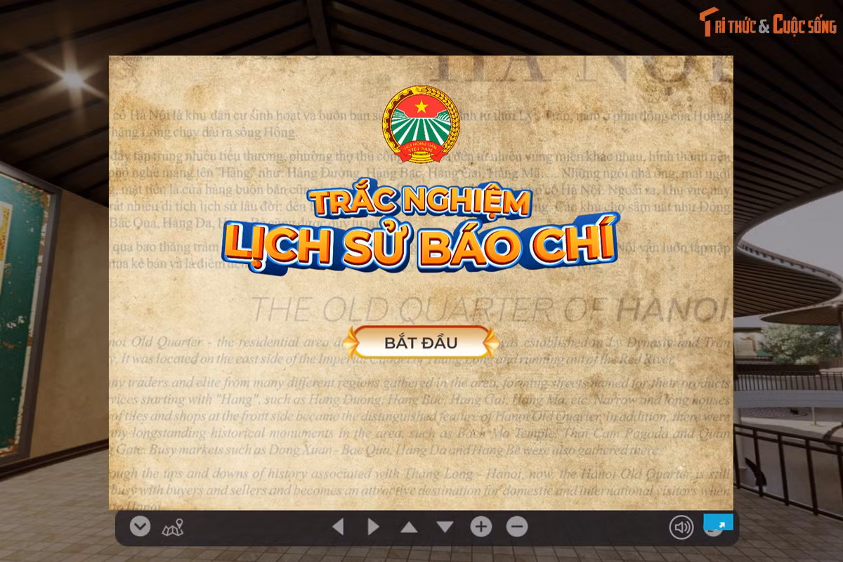 Phần cuối của Triển lãm là một trắc nghiệm lịch sử báo chí có độ khó "cực cao", phải là người có trí nhớ tốt và am hiểu về lịch sử nền báo chí Việt Nam mới có thể trả lời đúng hết 10 câu hỏi.