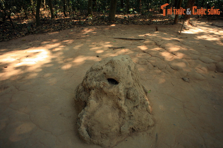 Dưỡng khí được cung cấp cho mạng lưới đường hầm khổng lổ ở Củ Chi thông qua hệ thống lỗ thông hơi được ngụy trang thành tổ mối đặt hoặc tại vị trí các bụi cây.