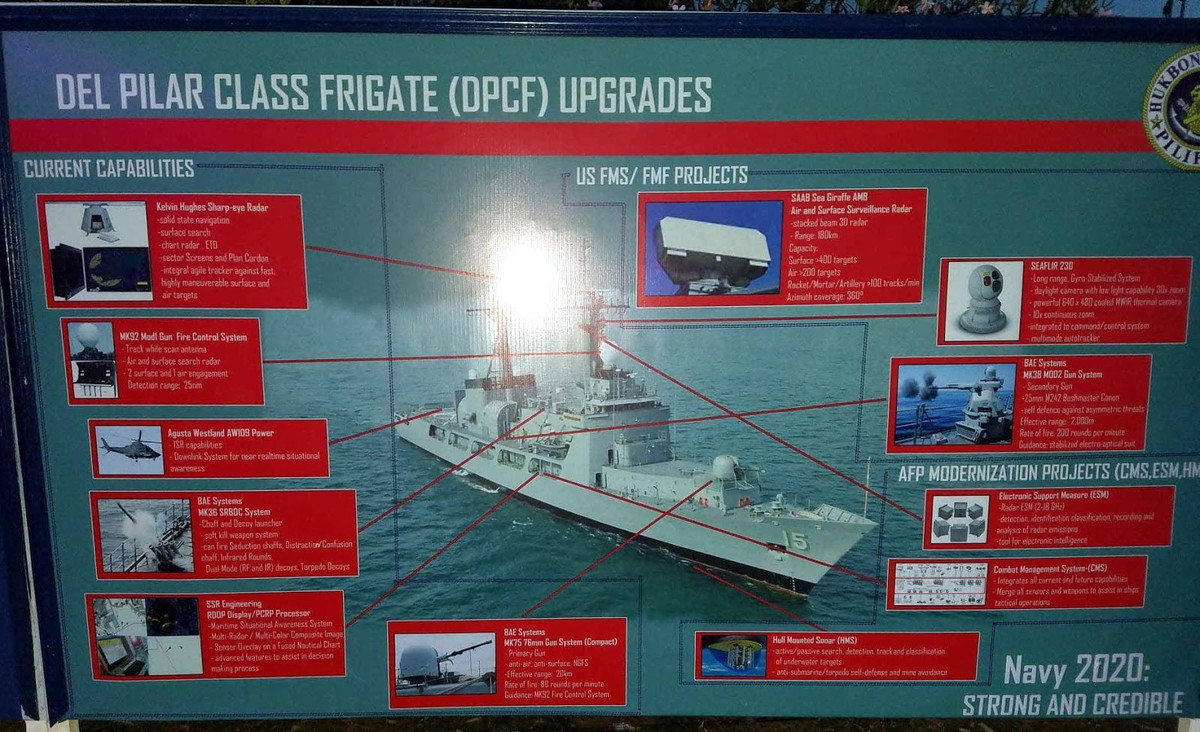 Gần đây, thông tin cụ thể về chương trình nâng cấp soái hạm Del Pilar đã được tiết lộ trong một bức ảnh rò rỉ trên mạng quân sự MaxDefense.