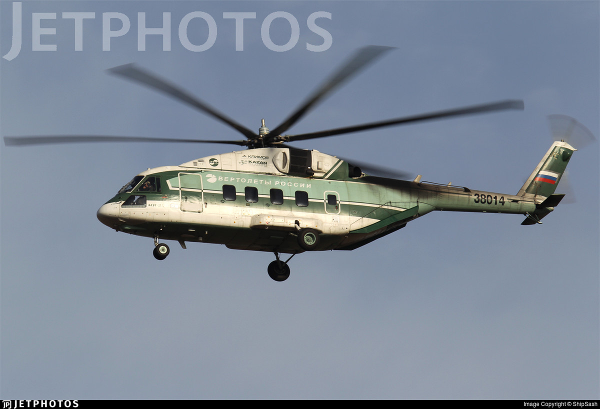 Dòng trực thăng vận tải Mil Mi-38 được Russian Helicopters giới thiệu lần đầu vào năm 2015. Nó mang phong cách thiết kế hoàn toàn mới và được đánh giá "đẹp và ngầu" hơn so với Mi-8 hay Mi-17. Ảnh: Jetphotos.