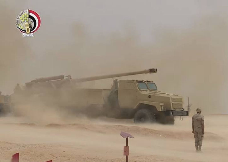 Hệ thống có khối lượng chiến đấu 23 tấn, khả năng sẵn sàng chiến đấu trong vòng 90 giây sau khi xe dừng lại. Ê kíp chiến đấu 9 người tương tự phiên bản gốc. Ảnh: Quân đội Ai Cập.
