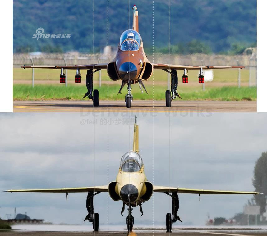 Cải tiến cửa hút không khí cho động cơ. Cánh chính được thiết kế lại và kéo dài hơn so với phiên bản gốc. Bộ bánh đáp 3 bánh tương tự phiên bản gốc, ngoại trừ kích thước lớn hơn để phù hợp với trọng lượng tăng thêm của máy bay. Nguồn ảnh: Sina.