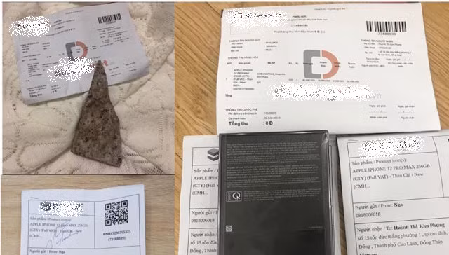 Tại Việt Nam, vào tháng 12 năm ngoái, một vị khách ở Đồng Tháp đã đặt mua online chiếc điện thoại iPhone 12 Pro Max 256GB VN/A tại một hệ thống bán lẻ. Tuy nhiên, khi mở gói hàng ra, chị phát hiện bên trong không phải là chiếc iPhone đã đặt mua mà là... một cục gạch.