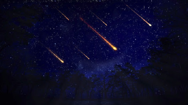 Những viên thạch anh nhỏ trong không gian cùng các mảnh bụi va chạm với bầu khí quyển và bốc cháy lên trên cao, tạo ra những ánh sáng ngoạn mục.