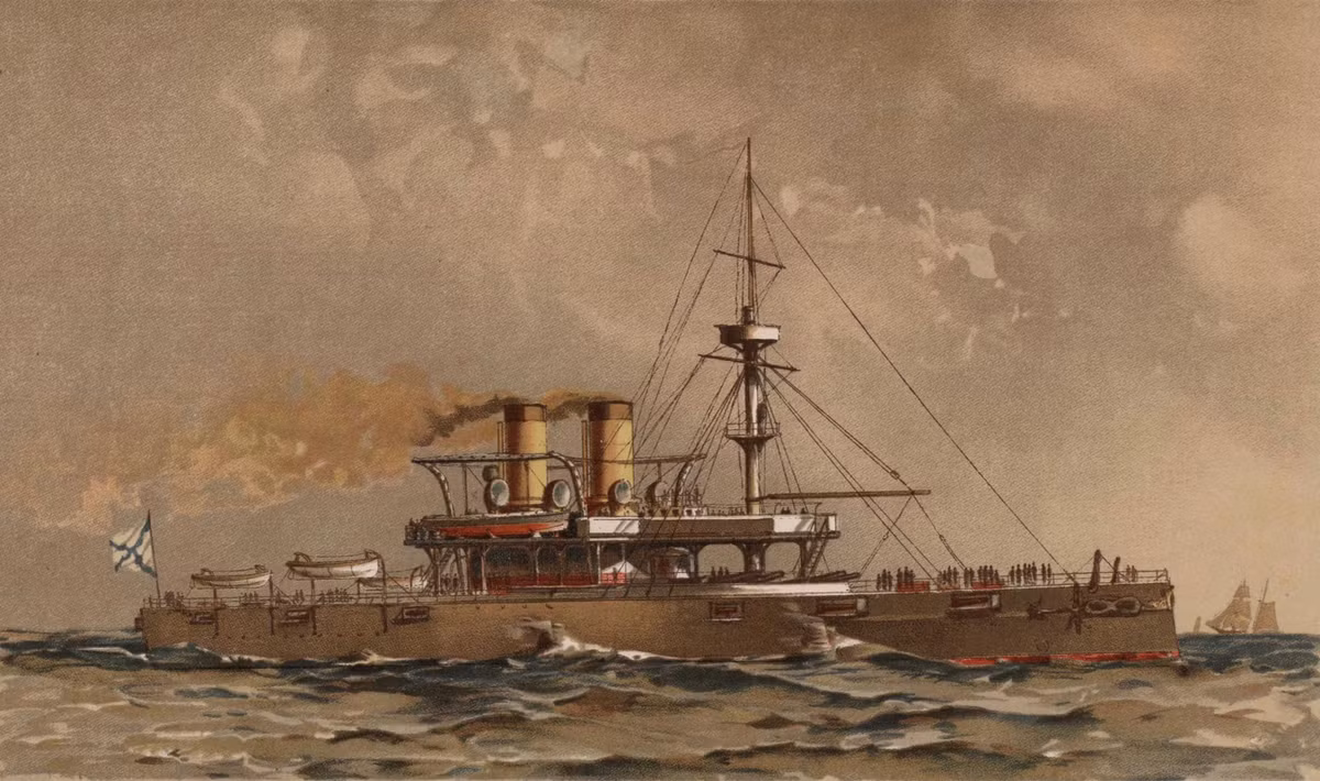 Lớp thiết giáp hạm này được đưa vào sử dụng từ cuối thế kỷ 19 và tồn tại cho tới hết Chiến tranh Thế giới thứ nhất. Về cơ bản Ekaterina II là lớp thiết giáp hạm không có gì đặc biệt trừ vể ngoài được thiết kế như một tàu chở khách. Nguồn ảnh: BI.