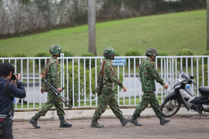 Lực lượng Công binh Việt Nam xuất hiện trên đường phố Hà Nội trong Hội nghị Thượng đỉnh Mỹ - Triều vừa diễn ra hồi đầu năm 2019 vừa qua. Nguồn ảnh: Thanhnien.