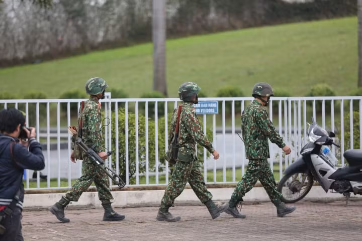 Lực lượng Công binh Việt Nam xuất hiện trên đường phố Hà Nội trong Hội nghị Thượng đỉnh Mỹ - Triều vừa diễn ra hồi đầu năm 2019 vừa qua. Nguồn ảnh: Thanhnien.