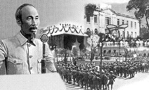 Ngày 2/9/1945, Chủ tịch Hồ Chí Minh đã đọc bản Tuyên ngôn độc lập tại Quảng trường Ba Đình, Hà Nội, khai sinh ra nước Việt Nam Dân Chủ chủ Cộng hoà, tiền thân của Cộng hoà Xã hội Chủ nghĩa Việt Nam ngày nay. Nguồn ảnh: TL.