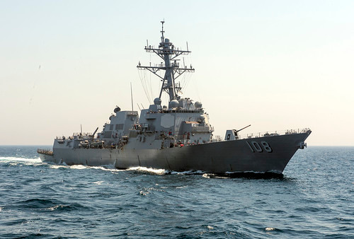 USS Wayne E. Meyer là khu trục hạm thứ 58 được đóng theo lớp Arleigh Burke của Hải quân Mỹ. Tàu khu trục này mới chỉ được hạ thuỷ hồi năm 2008 và nhập biên vào Hải quân Mỹ một năm sau đó. Nguồn ảnh: Navysite.