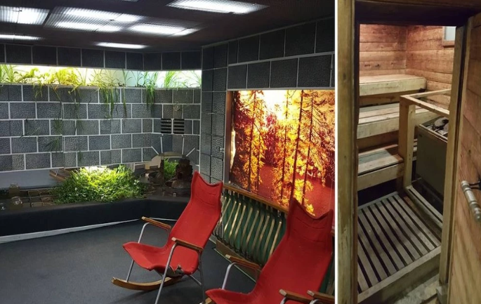 Thậm chí phòng sinh hoạt chung còn được thiết kế rực rỡ để người lính thoát khỏi cảm giác gò bó khi bị nhốt bên trong con tàu hàng tháng trời, kèm theo đó là đặc sản chỉ có trên tàu ngầm Liên Xô đó là phòng xông hơi. Nguồn ảnh: QQ.