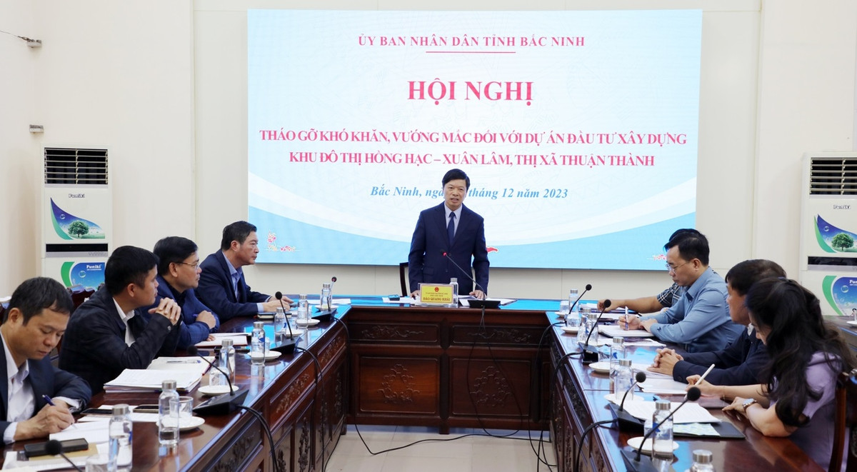 Bắc Ninh tháo gỡ vướng mắc dự án sinh thái Hồng Hạc - Xuân Lâm Bac Ninh thao go vuong mac du an sinh thai Hong Hac - Xuan Lam