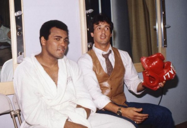Muhammad Ali và Sylvester Stallone, 1980.