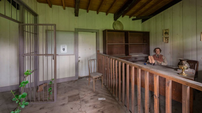 Cây dại dần xâm lấn các công trình bỏ hoang trong công viên Western Village.