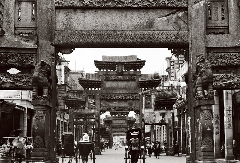 Quang cảnh đường phố Quảng Châu thời kỳ Dân Quốc.