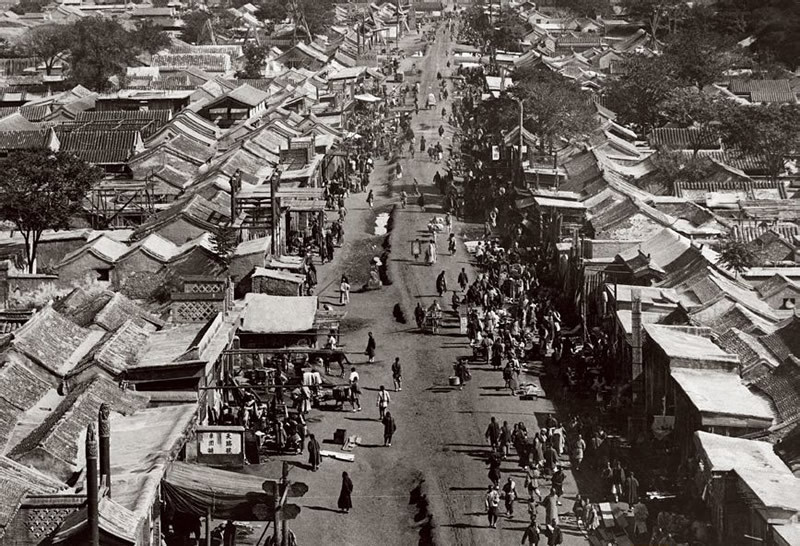 Quang cảnh đường phố Bắc Kinh thời Dân Quốc.