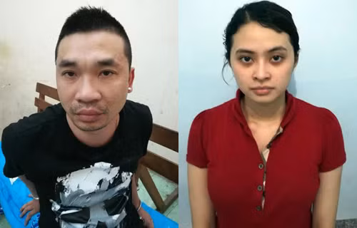  Hot girl “Ngọc Miu" bị bắt về tội tàng trữ trái phép chất ma túy: Tháng 4/2017, cảnh sát đồng loạt bao vây, khám xét 13 xưởng sản xuất ma túy, nơi ở của nhóm Văn Kính Dương tại TP HCM và các tỉnh thành, thu giữ hơn 18 kg thuốc lắc, 120 kg bột ma túy, 190,611 kg thành phẩm và 86,11 bột màu vàng tinh chất ở thể rắn. (Ảnh: Văn Kính Dương và Ngọc Miu sau khi bị bắt. Nguồn ảnh: CACC)