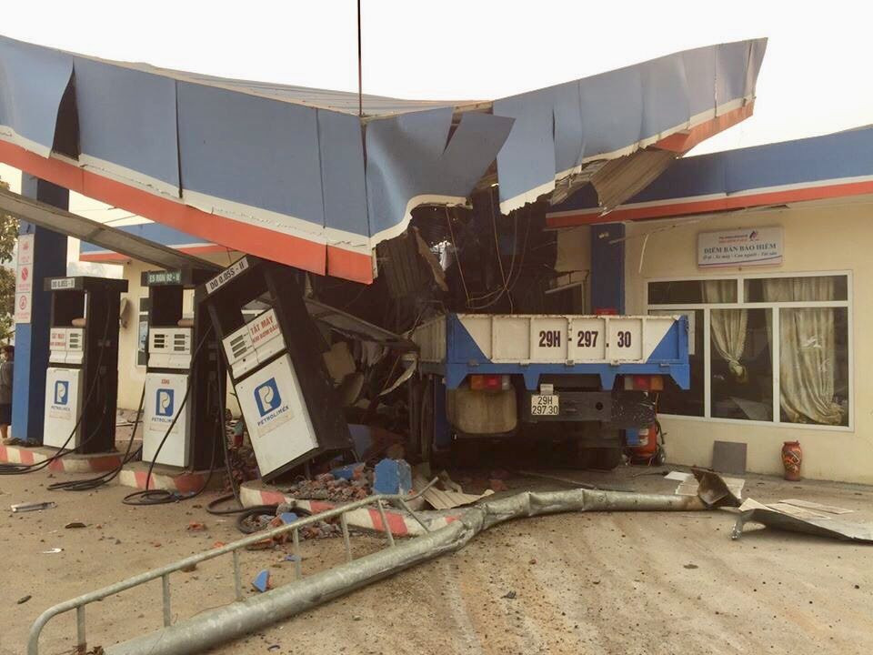 Hiện trường vụ tai nạn.